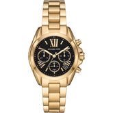 Michael Kors Chronograph Gold Damenuhr mit Schwarzem Zifferblatt - MK6959
